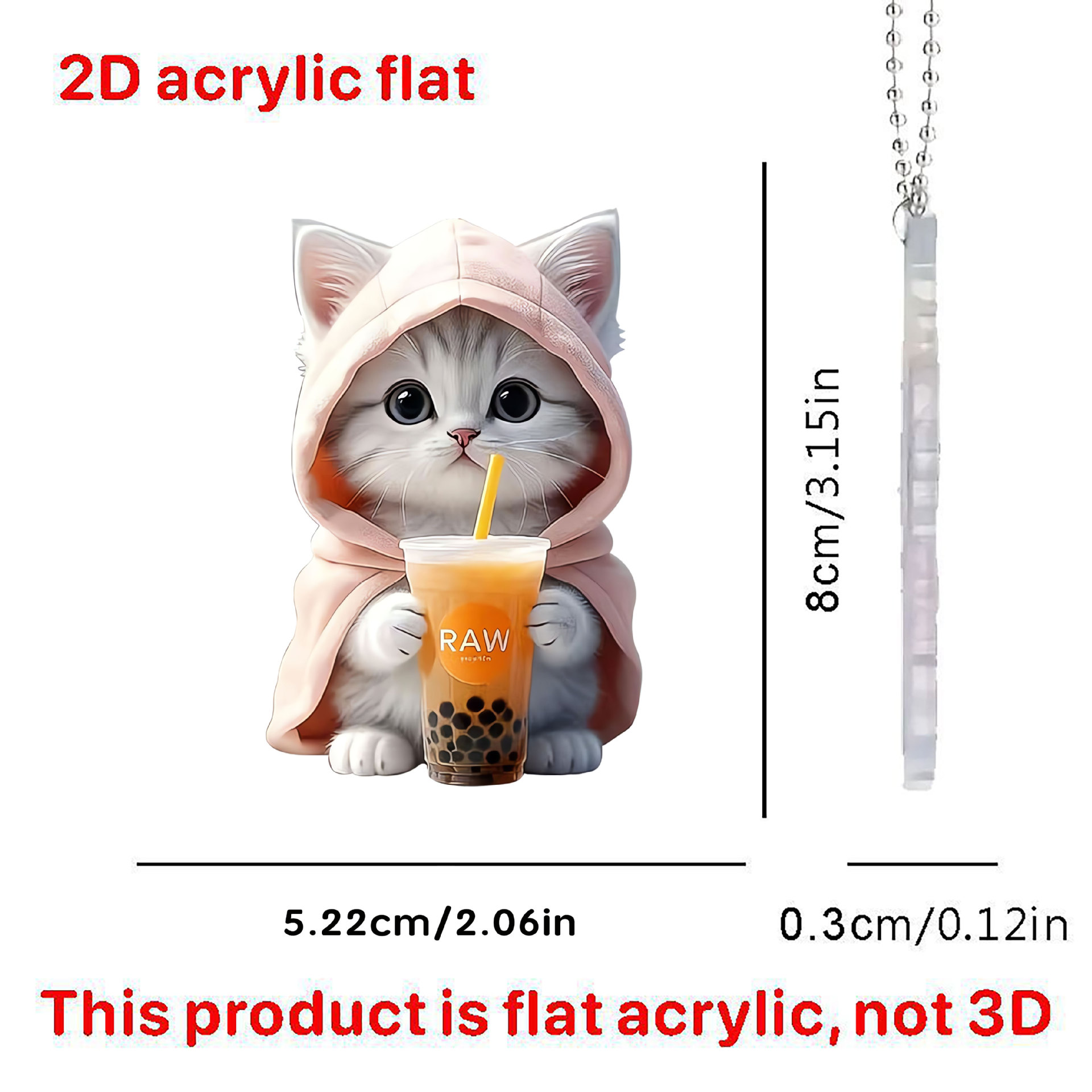 Drink cute cat / Large size 8cm