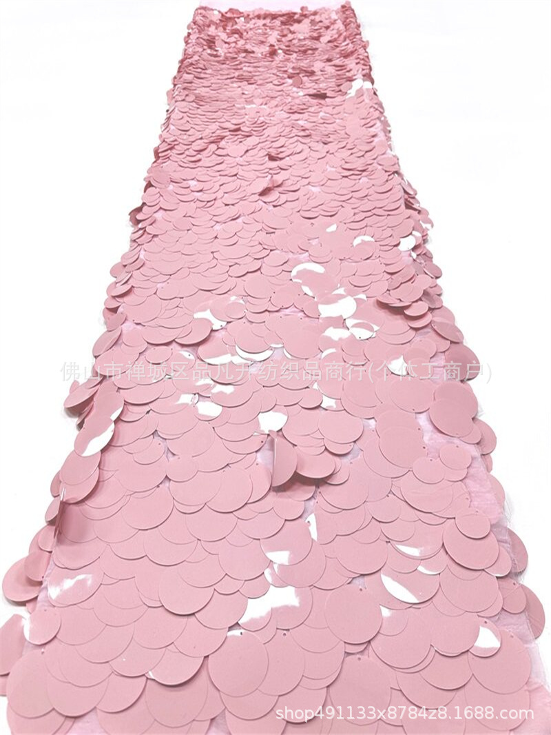 Tamaño redondo mate sequinilla tela de malla 3D superposición tridimensional sequinilla vestido de fiesta vestido de boda