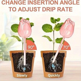Plastic Tulip Flower Watering Device for Flower Cultivation, Drip Irrigation, Household Green Plant Potted Automatic Flower Watering Device, Gardening Tools