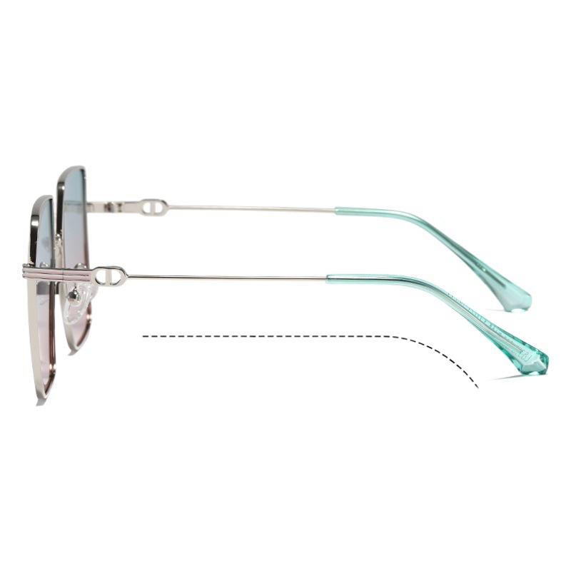 Nuevas gafas de sol de moda de las mujeres de gran marco gafas de sol lisas LS318 transmisión en vivo recomendar protección UV gafas de sol polarizadas