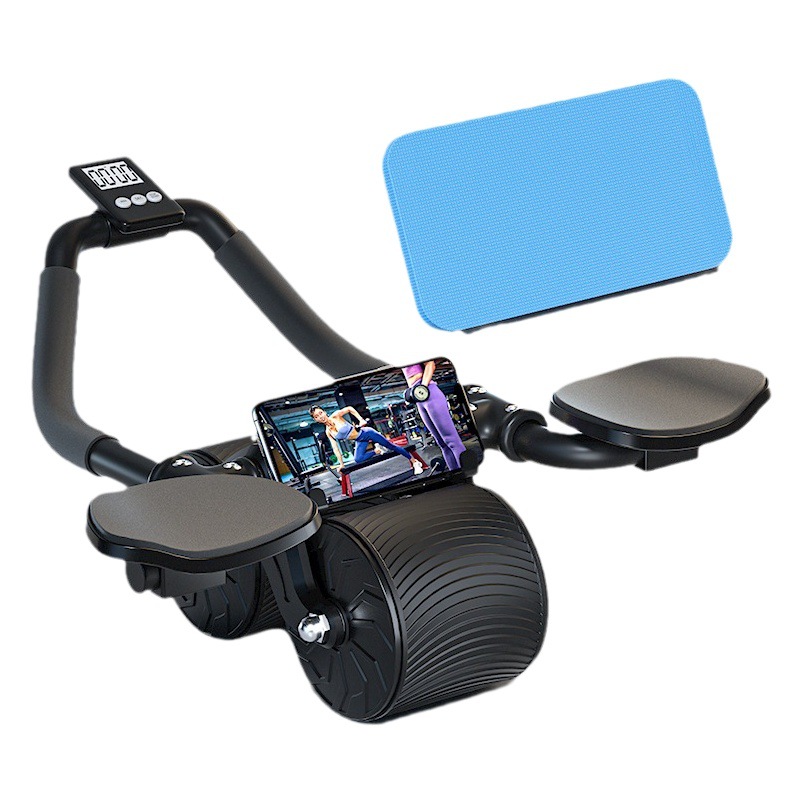 Sincronización rueda abdominal nuevo rebote automático ejercicio abdominal músculo artefacto hogar codo rodillo de apoyo equipo de fitness