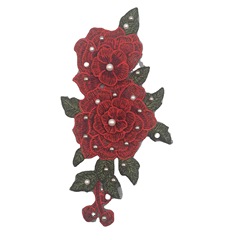 National style embroidery flowers, mesh water-soluble pearl embroidery, dance costume accessories, stereoscopic double-layered embroidery