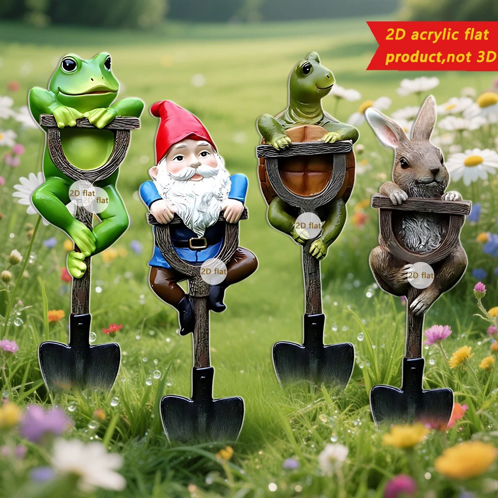 Кросс-бордерная серия "Кролик-обезьяна" 2D акриловый плоский уличный садовый декор для двора и грунта