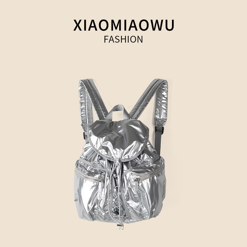 Zaino da viaggio di grande capacità, per sport all'aria aperta e tempo libero, con fibbia, coulisse, per studenti universitari, da donna_voghion.com