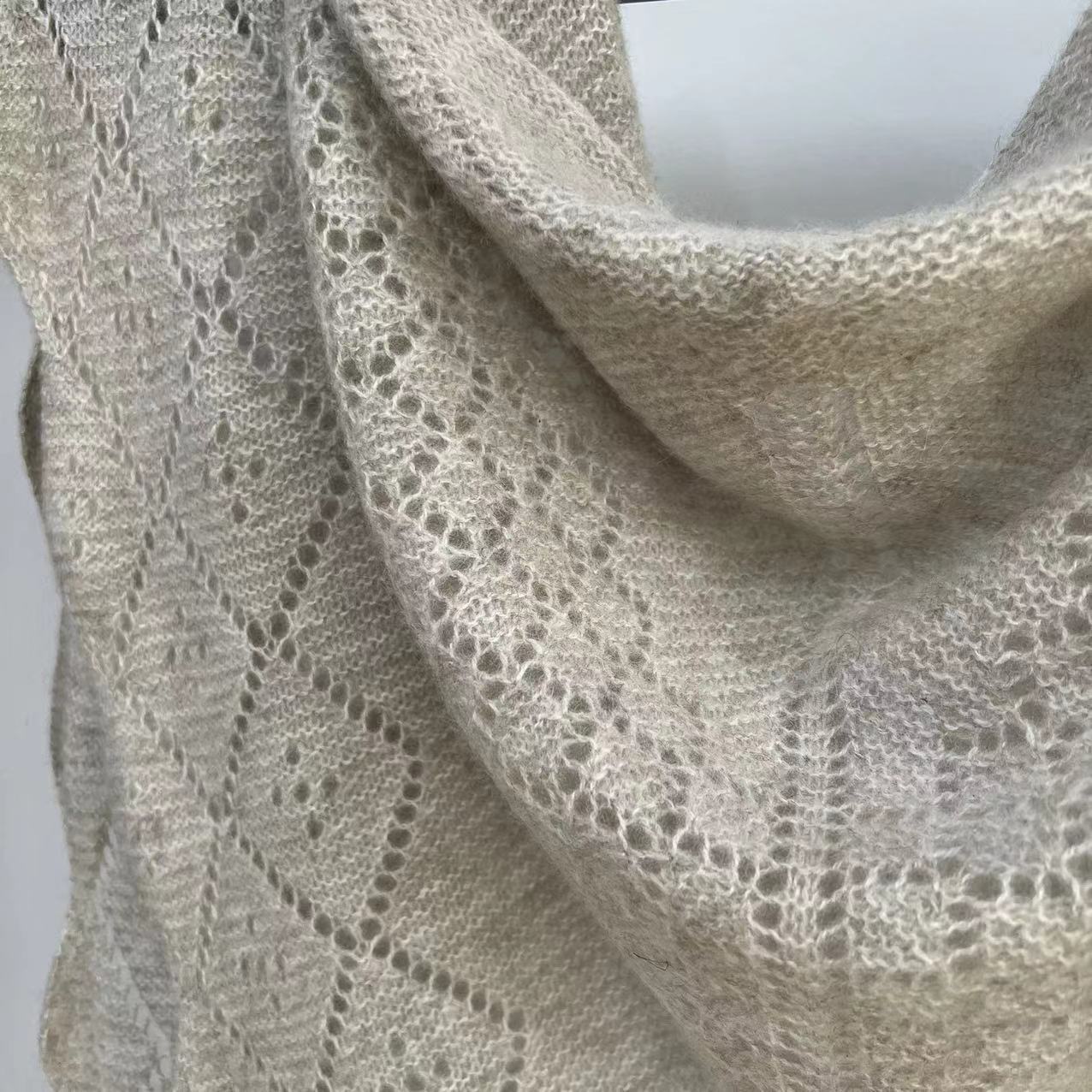 Dreieckstuch Aus Weichem Kaschmir Für Damen Gestrickt_voghion.com
