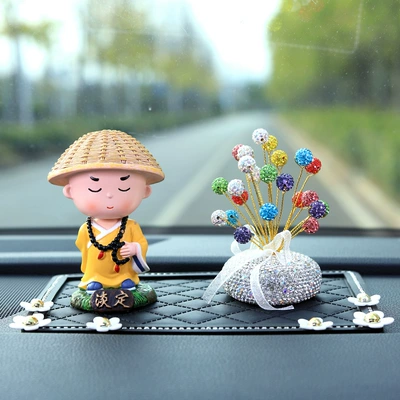 Center Console Ornaments, Aromatherapy, Car ornaments - multiple-options-available-see-details-page-calm-monk-colorful-aromatherapy-gypsophila-daisy-flower-diamond-cushion-free-traceless-stickers