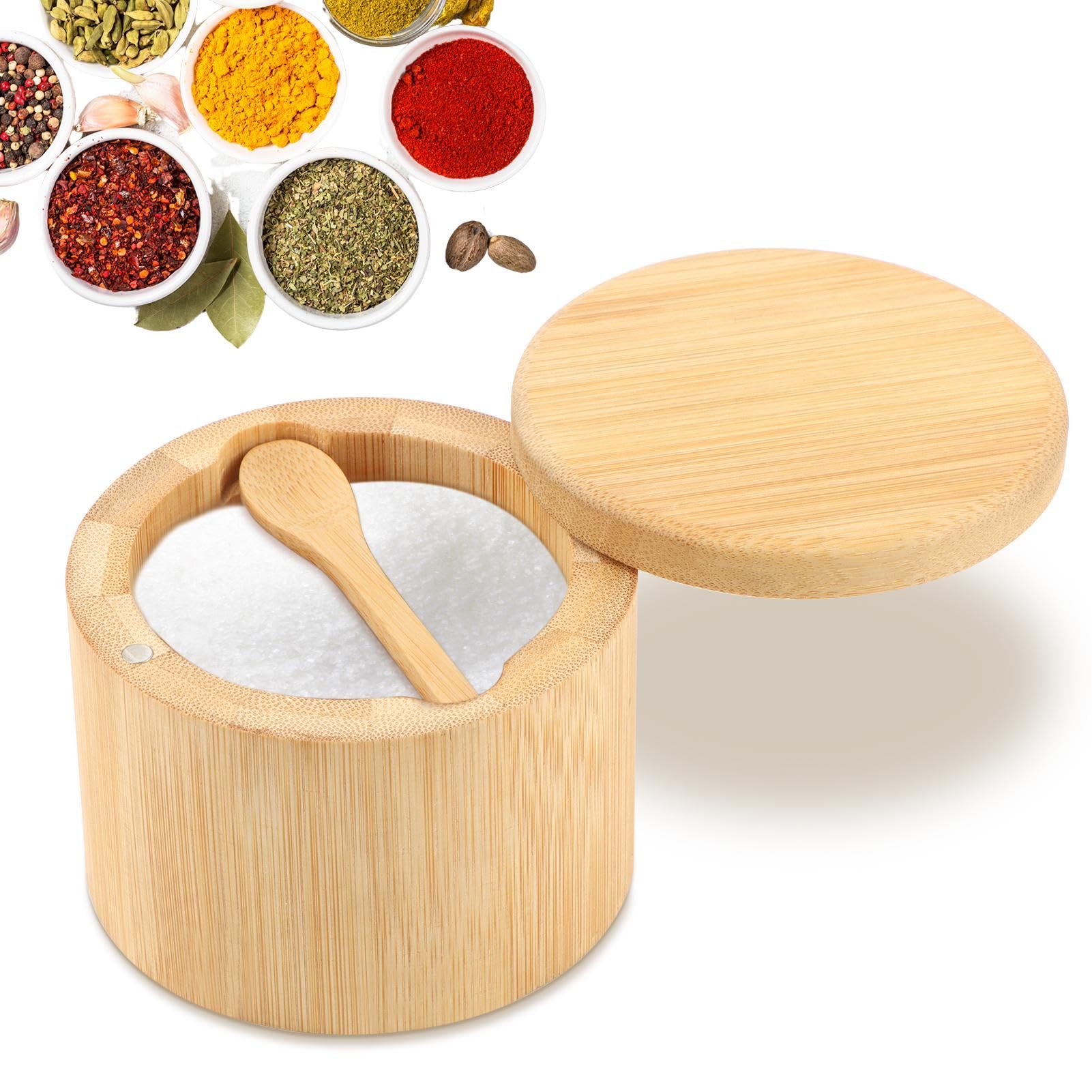 Simple wooden round rotating teeth storage box