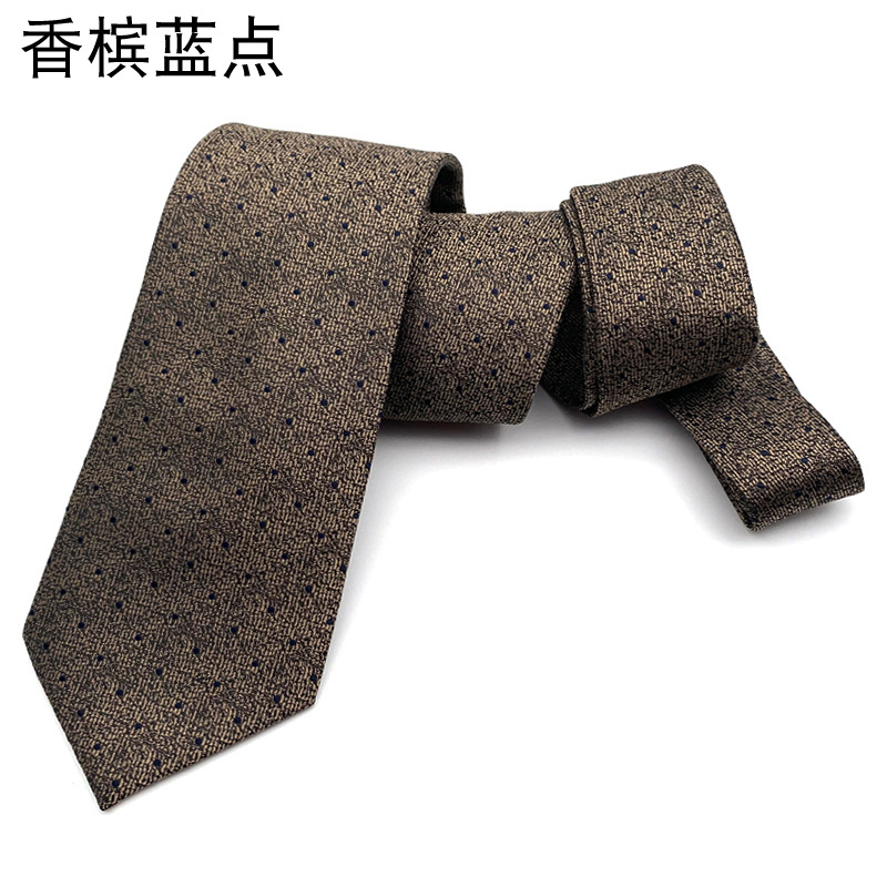 ネクタイの男性の正装のビジネスのシャンパンのコーヒーの茶色のストライプの花の職業のスーツのシャツの手は価格の幅の版の8CMを打ちます。