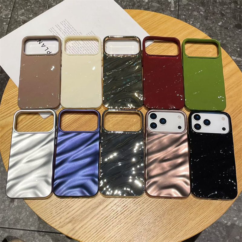 闪粉立体波浪纹17Promax手机壳iphone12保护套11适用苹果XR全包8P