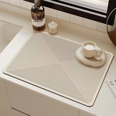 New Minimalist Kitchen Countertop Drain Pad Bowl Plate Bar Pad Silica Gel Water Absorbent Cup Mat Dining Table Mat Heat Insulating Mat Table Mat