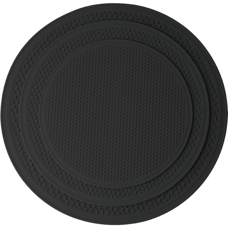 almohadilla de aislamiento de silicona transfronteriza almohadilla de mesa de comedor resistente a quemaduras almohadilla de aislamiento de cocina de alta temperatura almohadilla de vapor de silicona redonda grande, mediano y pequeño