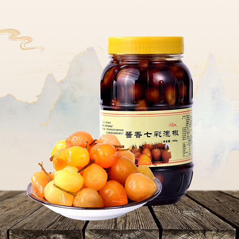 七彩泡椒广西特产新鲜腌制五彩椒灯笼椒圆椒开胃下饭菜香脆小米辣|undefined