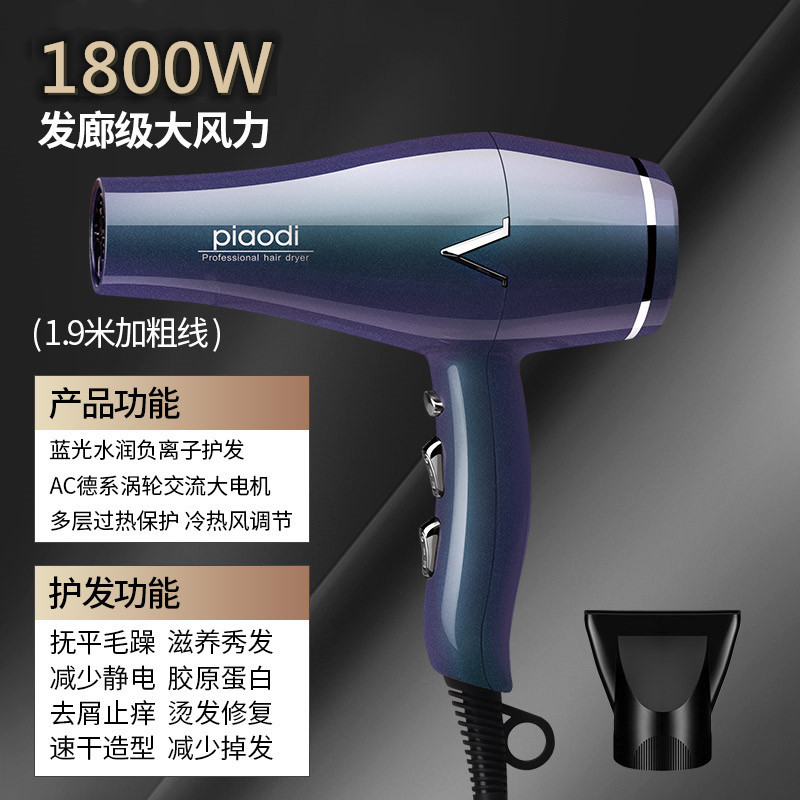 Secador de pelo eléctrico nuevo - Alta potencia, especial para peluquerías, alta velocidad, viento grande, con iones negativos para cuidado del cabello, uso doméstico