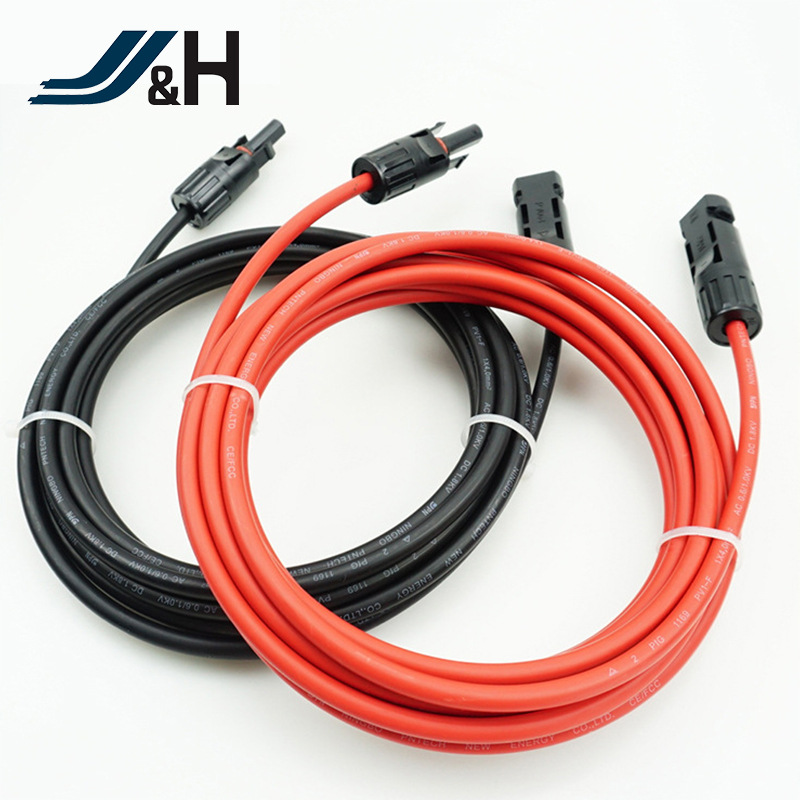 双头MC4连接器光伏太阳能电池板连接线H1Z2Z2-K光伏电缆延长线