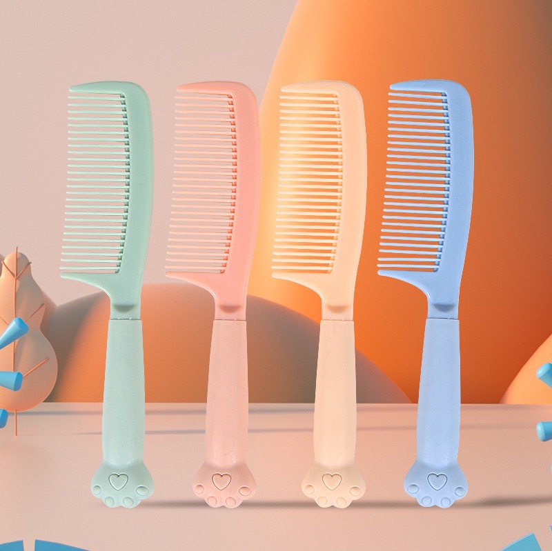 긴 머리와 곱슬머리를 가진 여성을 위한 만화 고양이 발톱 에어쿠션 빗, 두피 마사지 빗, 여성 인터넷 연예인과 같은 여신