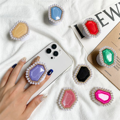 日韓創意手機支架珍珠氣墊囊背貼桌面支撐架可伸縮ins風小眾便攜