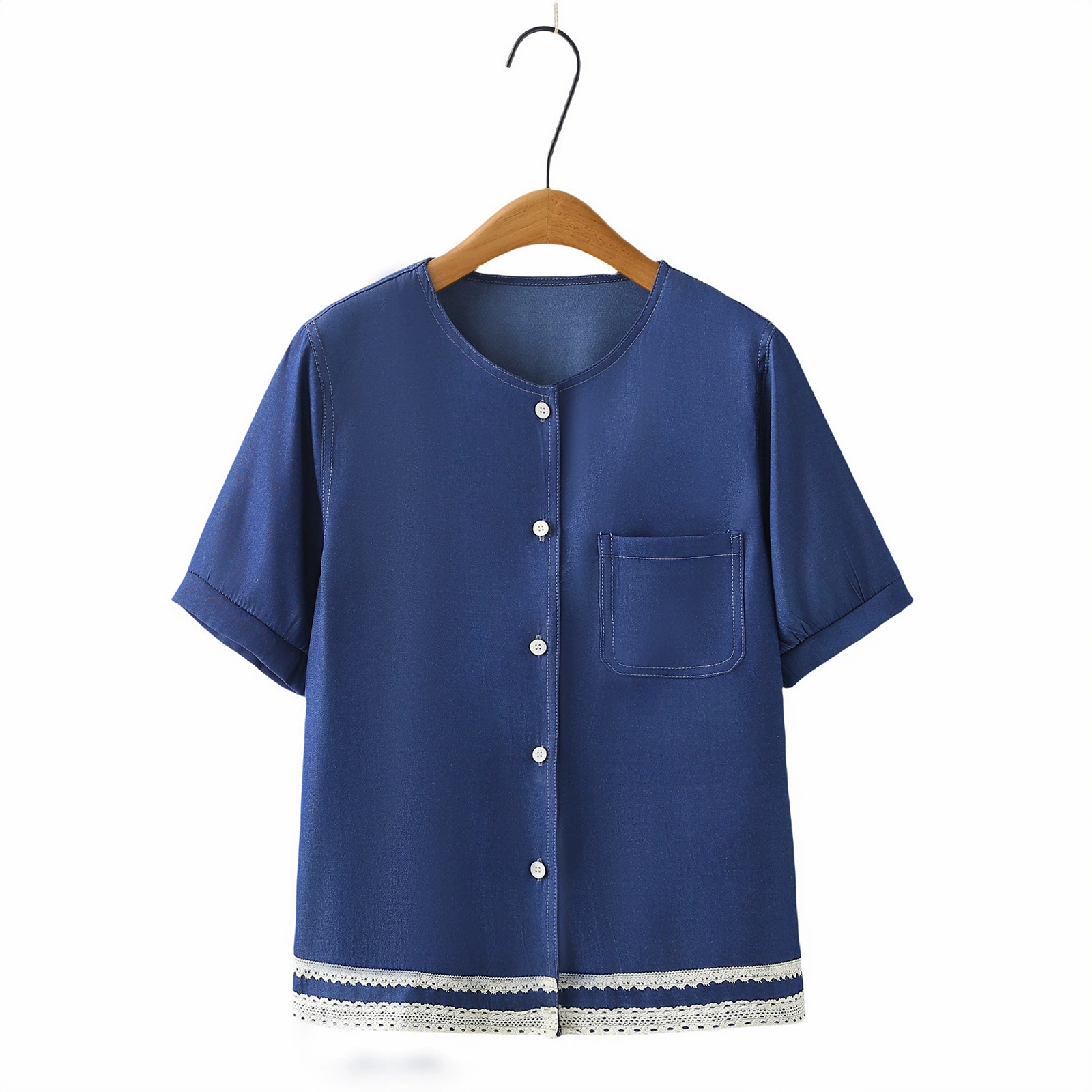 2025 новый летний стиль, большой размер, ретро кружевная рубашка с короткими рукавами для полных женщин, свободный топ для похудения 911