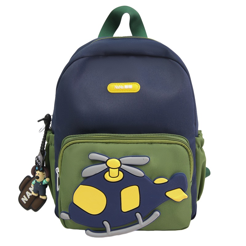 Jardín de infantes bolsas escolares de dibujos animados lindos helicópteros mochila para niños y niñas mochila pequeña de gran capacidad para niños