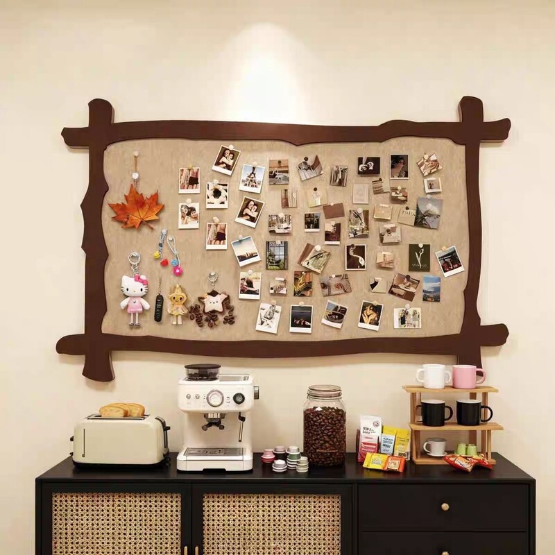 Photo Wall Felt Message Cork Board DIY Decorative Combination Photo Frame No-Drill Wall Covering Display Board