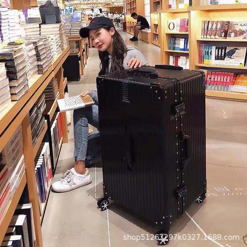 Luggage Case Women's 29-inch Super Large Capacity Aluminum Frame Trolley Case Strong and Durable Thickened Suitcase Men's Password Leather Case