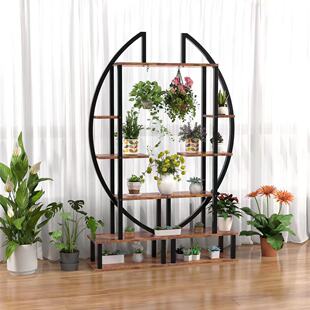 Round Flower Stand, Multi-Layer Indoor Half-Moon Living Room Craft Balcony Storage Rack, Flower Pot Stand, Multifunctional Flower Stand