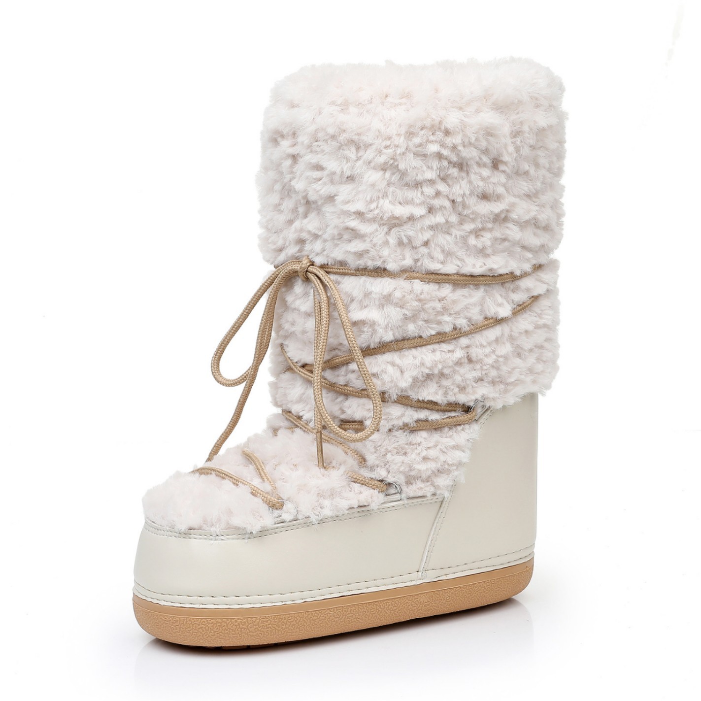 NOKOMETA 2025 Winter Space Boots Lamb Wool Moon Shoes Snow Boots Women_voghion.com