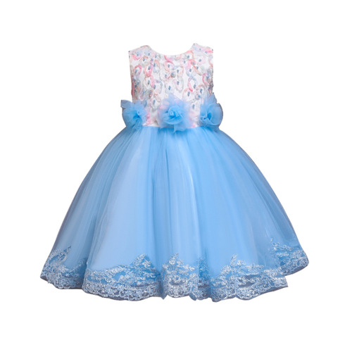 Children dress princess dress big children Flower Dress Girls piano performance dress