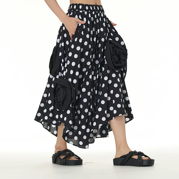 Polka dot black