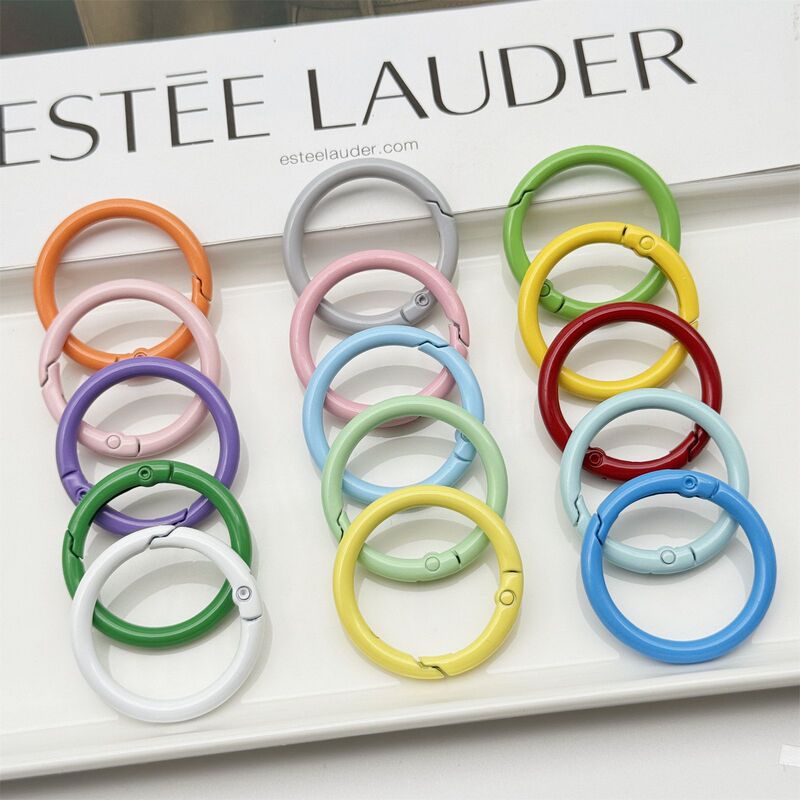33mm Colorful Spring Ring Zinc Alloy Round Spring Buckle DIY Handmade Keychain Jewelry Accessories Bag Hanging Buckle 33mm Colorful Spring Ring Zinc Alloy Round Spring Buckle DIY Handmade Keychain Jewelry Accessories Bag Hanging Buckle