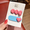 Korean candy color love hair clip simple girl hair jewelry head jewelry hair card girl broken hair BB bang bangs clip card