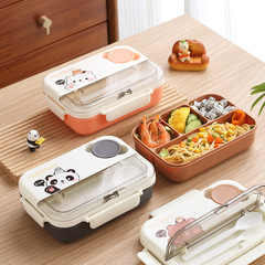 INS四分格弁当箱学生ランチボックス出勤電子レンジアマゾンクロスボーダー弁当箱bento box