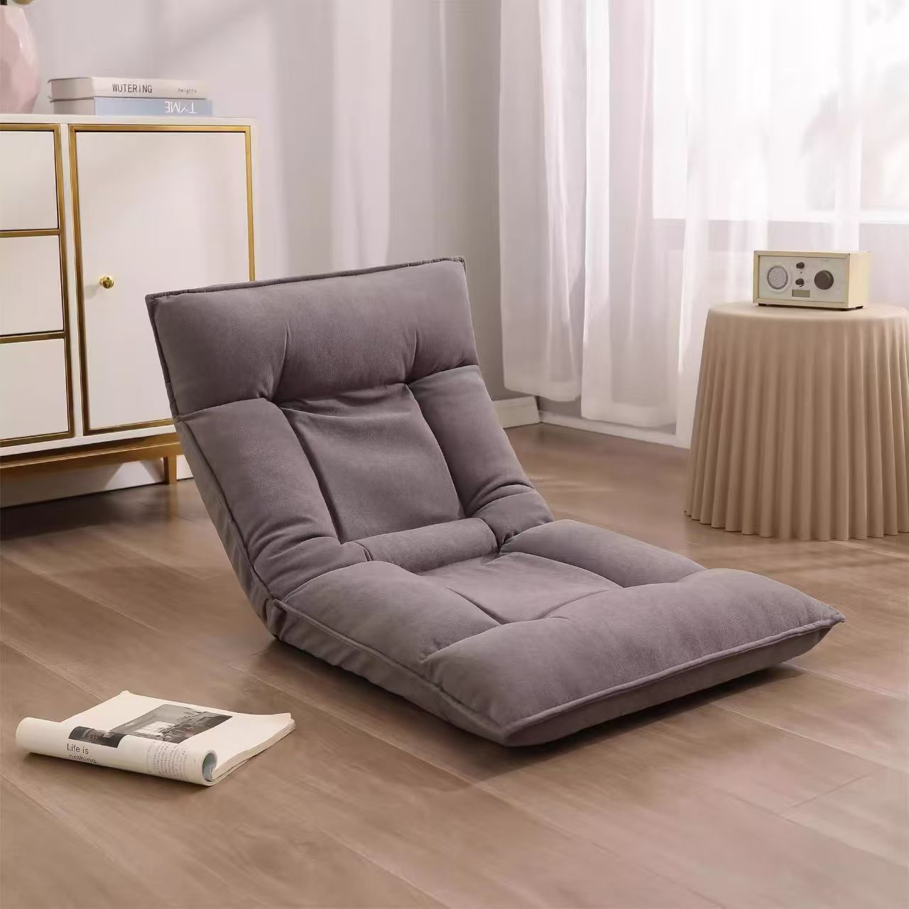 Lazy Sofa Tatami Seat Folding Bed Cushion Bedroom Bay Window Leisure Reclining and Sleeping Backrest Recliner Cross-Border