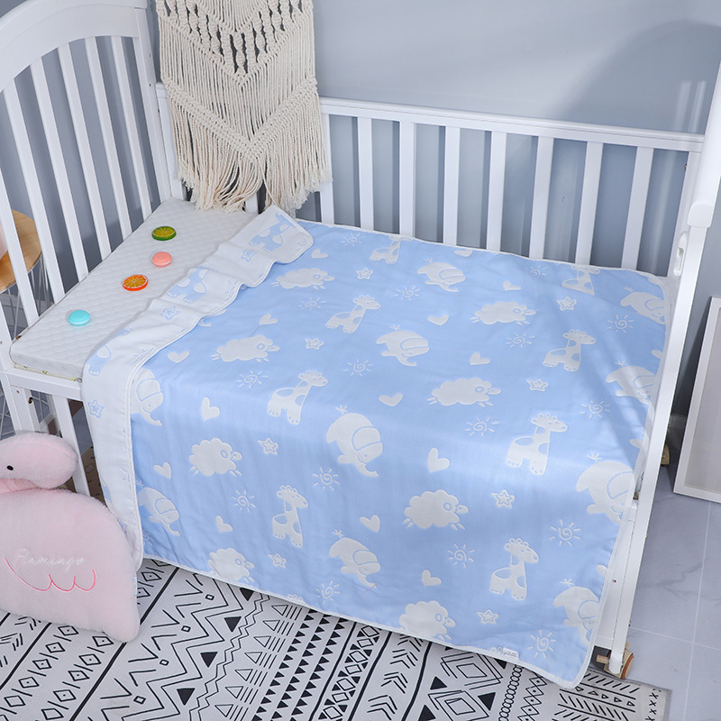 Wholesale Six-Layer Gauze Children's Quilt, Infant Cotton Quilt, Baby Blanket, Cartoon Gauze Bath Towel, Drop Shipping