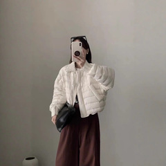 高级感羽绒服女2025冬季新款短款宽松小众设计感90绒白鸭绒外套