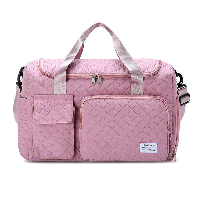 Bolsa de viaje de gran capacidad de moda de color sólido nuevo tipo de bolso deportivo al aire libre ligero bolso de mano multifuncional mujer