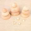 Factory direct selling 0.6cm-9cm wooden semi-colored semi-ball DIY wooden craft accessories geometric graph