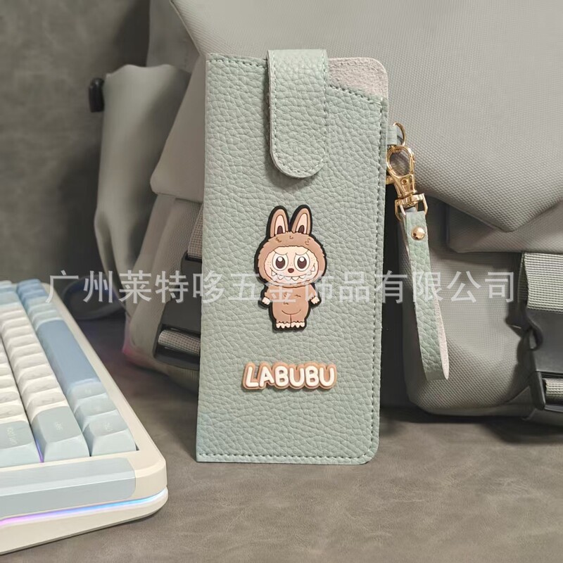 现货卡通拉布布皮革眼镜包挂绳款太阳镜墨镜收纳包PU皮挂包眼镜袋|undefined