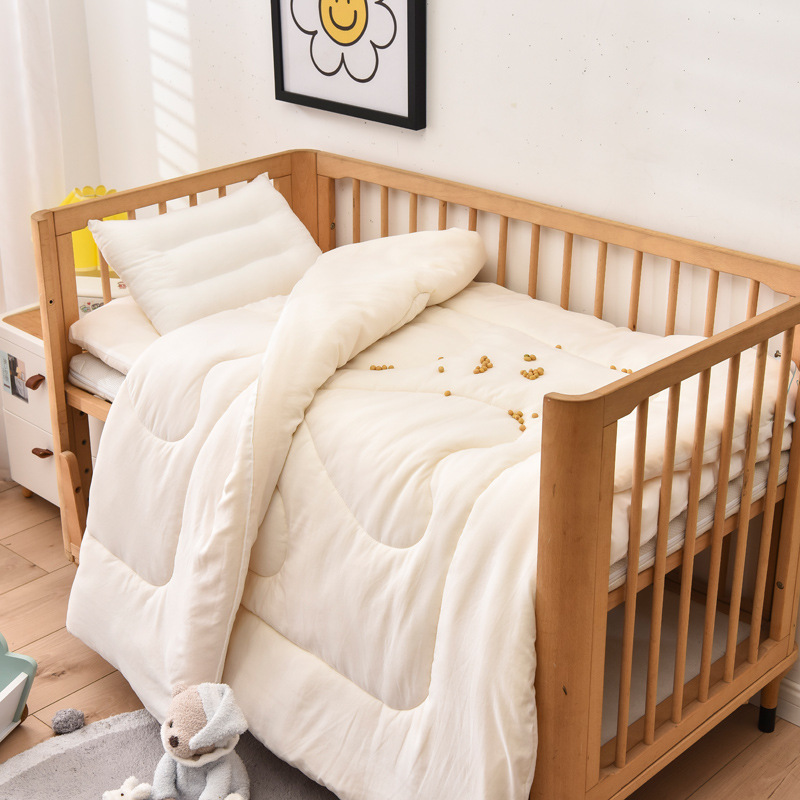Children's Baby Kindergarten Quilt Core Three-Piece Set Nap Soybean Summer Cool Quilt Thin Baby Autumn and Winter Small Quilt