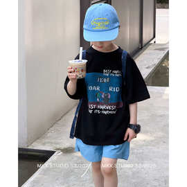 男童夏装套装2026新款儿童休闲运动两件套中大童短袖夏季衣服批发