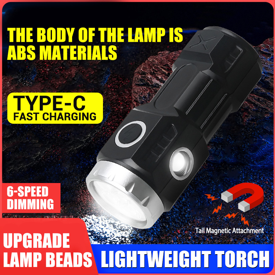 Nueva iluminación al aire libre transfronteriza linterna multifuncional de luz alta, lámpara de sujeción magnética móvil, linterna de luz alta