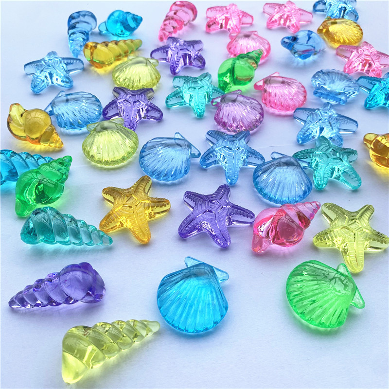 Acrylic Shell Acrylic Conch Plastic Decoration Marine Aquarium Decoration Beads Children's Park Toy Beads Crystal