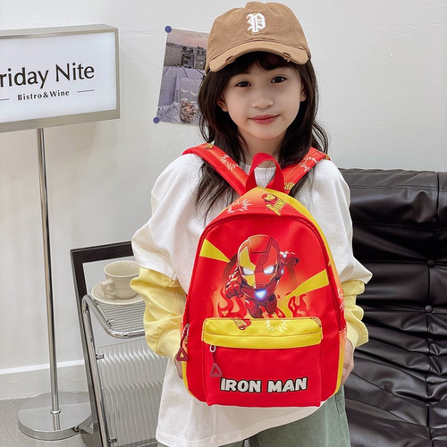 Children's Cartoon Dual Shoulder Bag 2025 New Cute Anime Print Trendy Dual Shoulder Bag for Boys and Girls Kindergarten School Bag