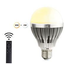 智能无极调光调色灯泡遥控app三色变光led智能E27冷暖球泡灯螺口