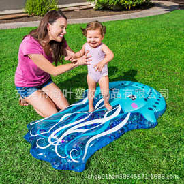 pvc充气儿童注水游戏垫布 水母水床垫 环保户外草地充气玩具