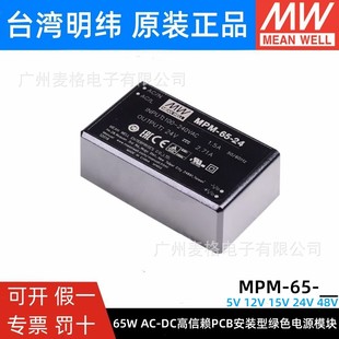 Ming Wei MPM-65 Board Module Switching Power Supply 65W 5/12/15/24/48V Medical Grade Terminal ST