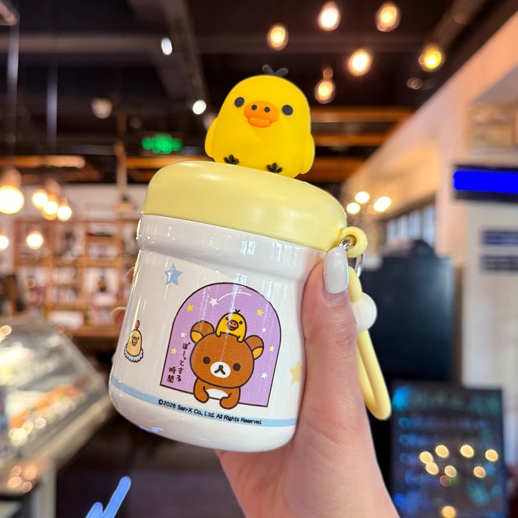 Fácil oso taza de aislamiento para niños 2026 nuevo 316 taza de acero inoxidable para chicas portátil mini taza de acompañamiento compacta