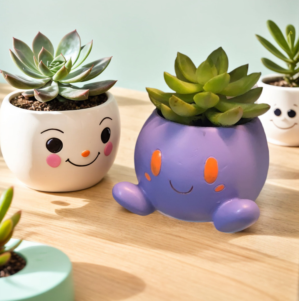 宝可梦日风简约个性家用多肉花花盆源头工厂办公室桌面装饰盆景