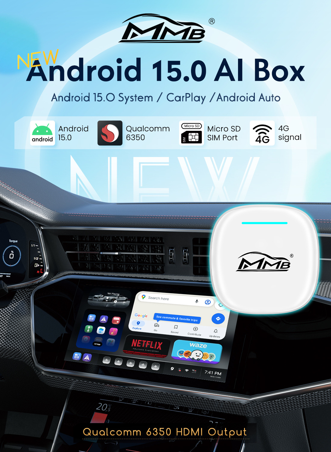 Wireless Carplay Box Converts Wired to Wireless Car Connectivity, Original Car Lossless Connection, Plug and Play, Universal for Multiple Car Models