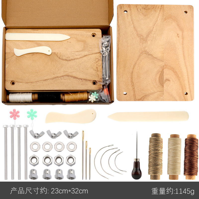 越境で人気の革細工用具、手縫いセット、DIY縫製針とワックス糸の組み合わせセット|undefined