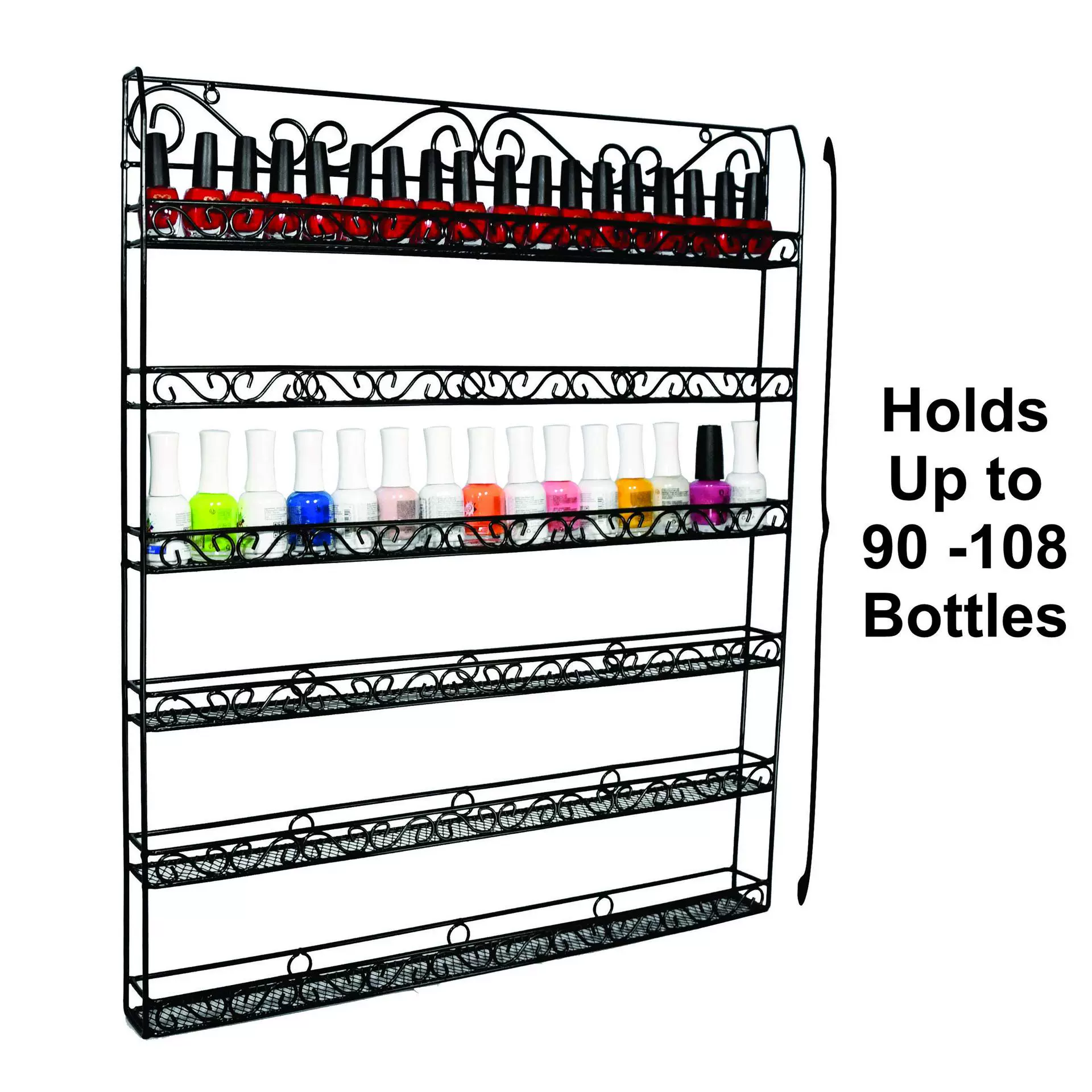 Nail polish, metal cosmetic stand for manicure, cosmetics, storage system